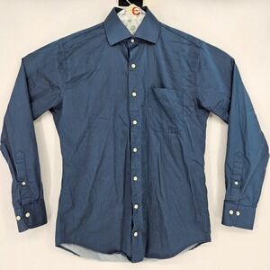 Peter Millar Shirt‎ Mens Medium Button Up Long Sleeve Preppy Gingham FLAWS